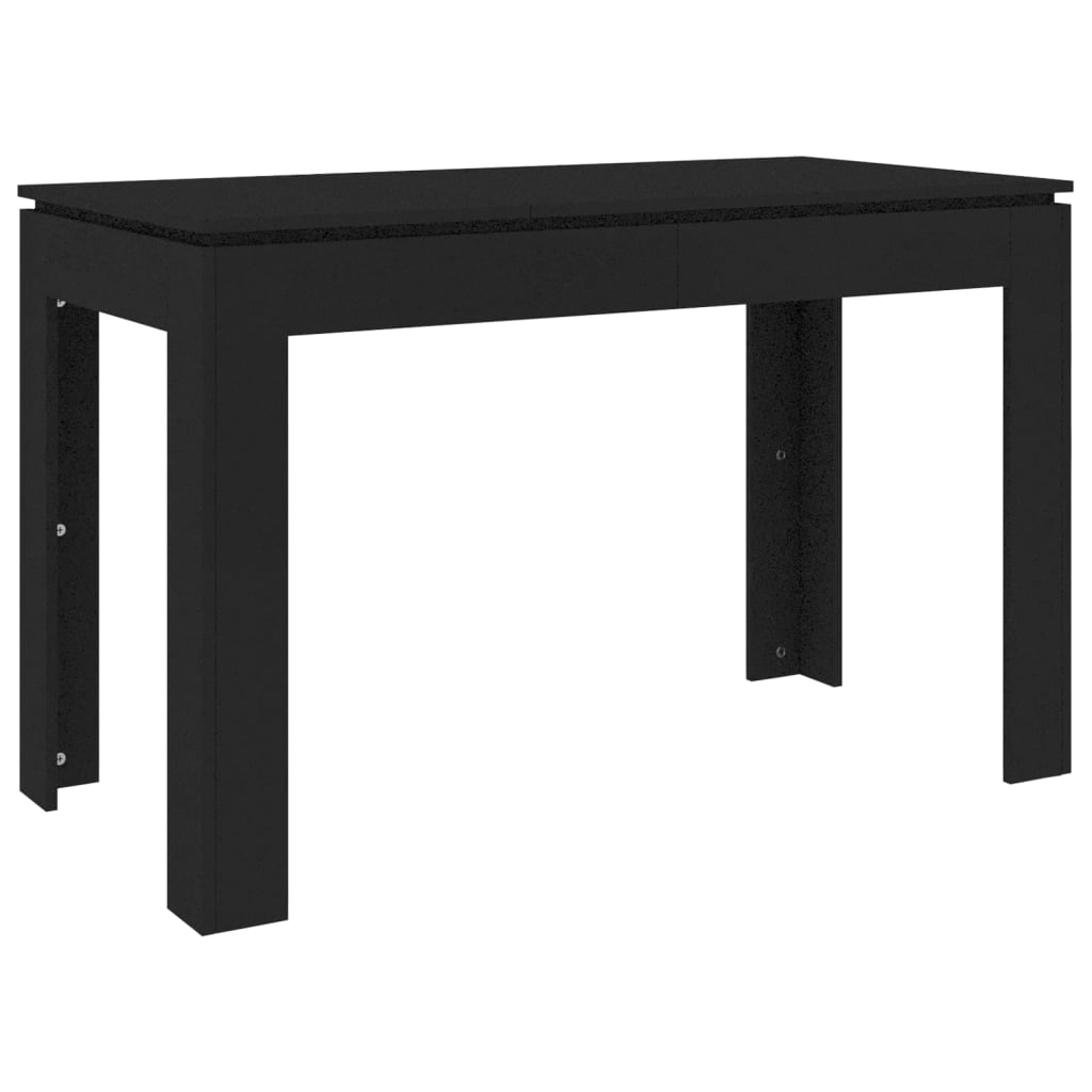 vidaXL Dining Table Black 120x60x76 cm Engineered Wood