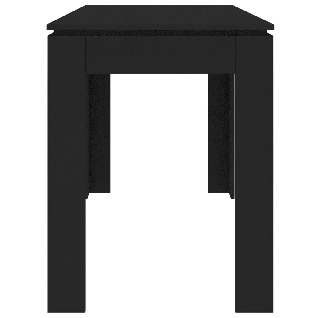 Table à manger Noir 120x60x76 cm Bois d'ingénierie