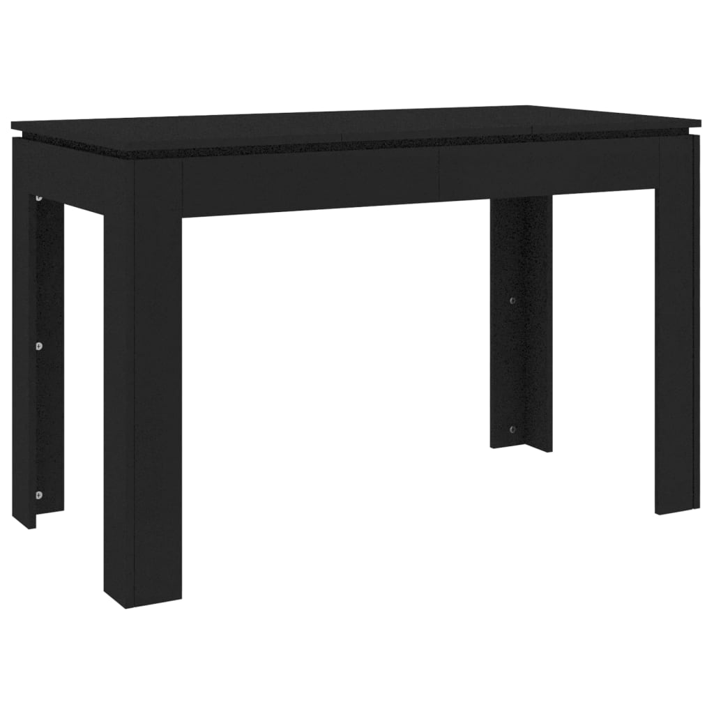 Table à manger Noir 120x60x76 cm Bois d'ingénierie