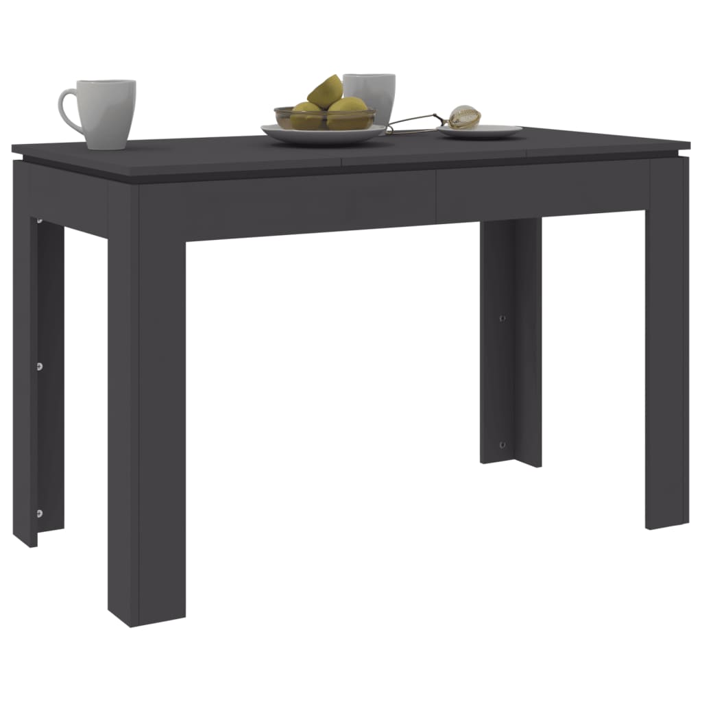 vidaXL Dining Table Grey 120x60x76 cm Engineered Wood