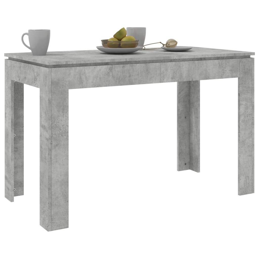 vidaXL Dining Table Concrete Grey 120x60x76 cm Engineered Wood