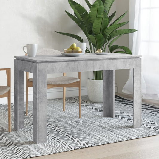 vidaXL Dining Table Concrete Grey 120x60x76 cm Engineered Wood