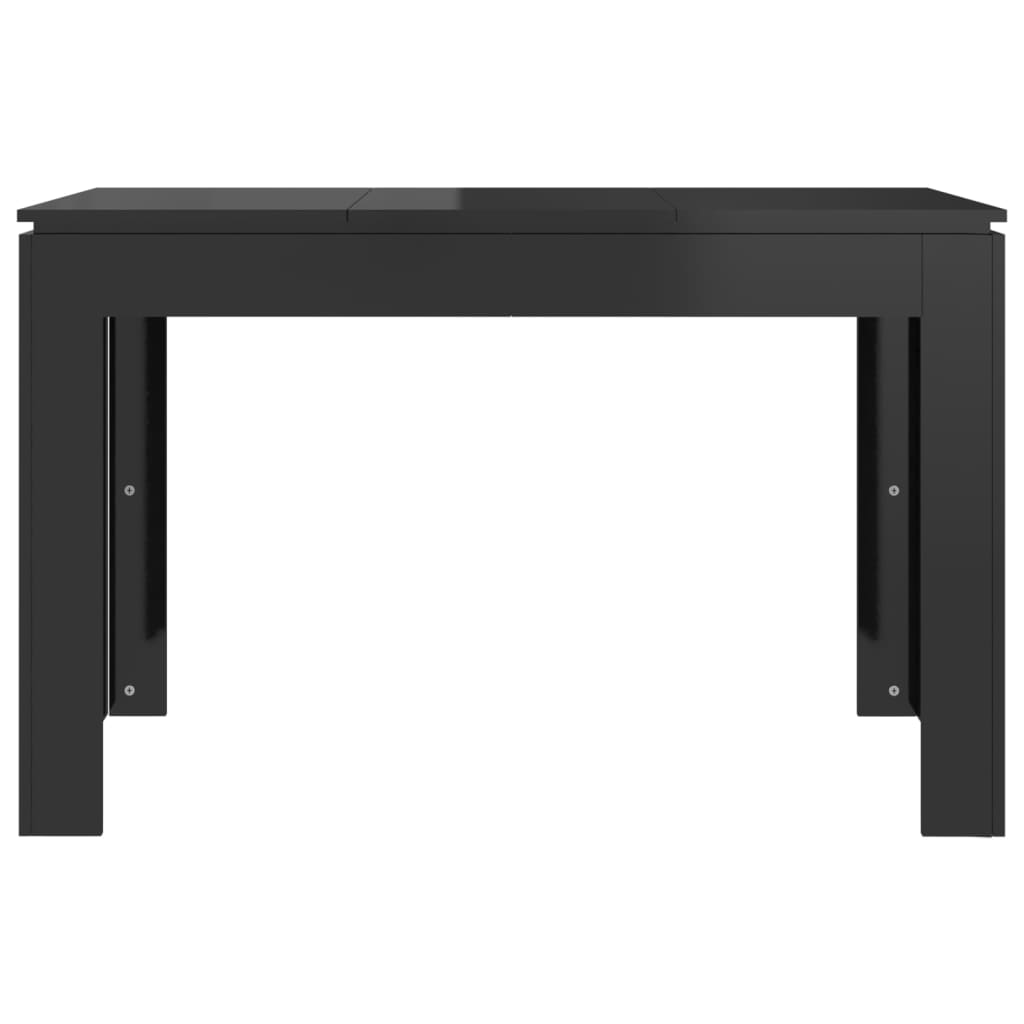 vidaXL Dining Table High Gloss Black 120x60x76 cm Engineered Wood