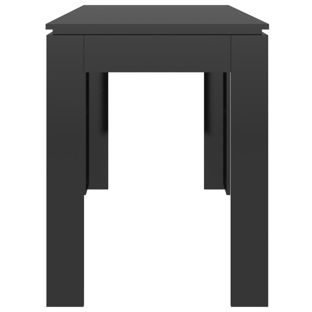 vidaXL Dining Table High Gloss Black 120x60x76 cm Engineered Wood