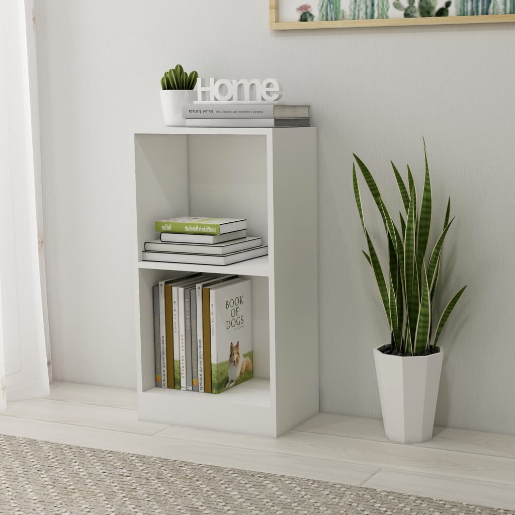 Bookcase White 40x24x75 cm Engineered Wood
