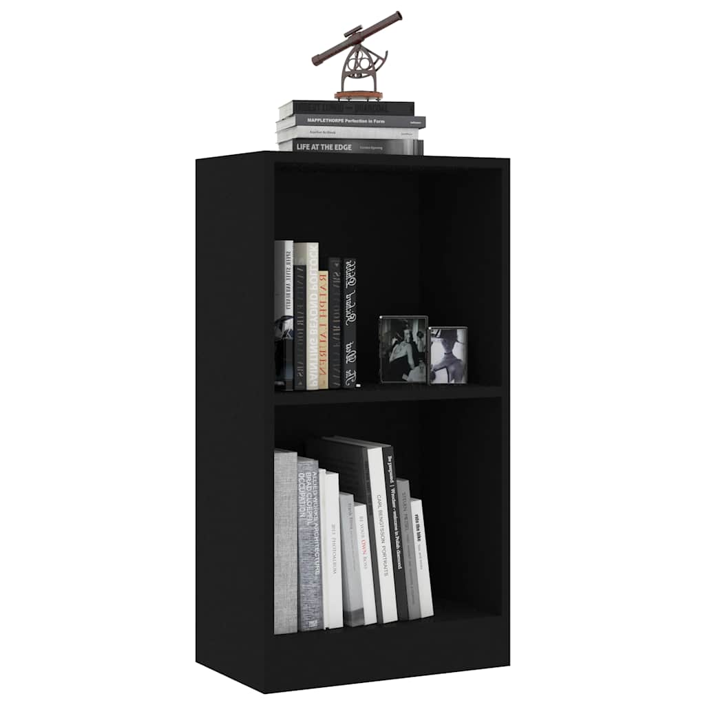 Bookcase Black 40x24x75 cm Engineered Wood