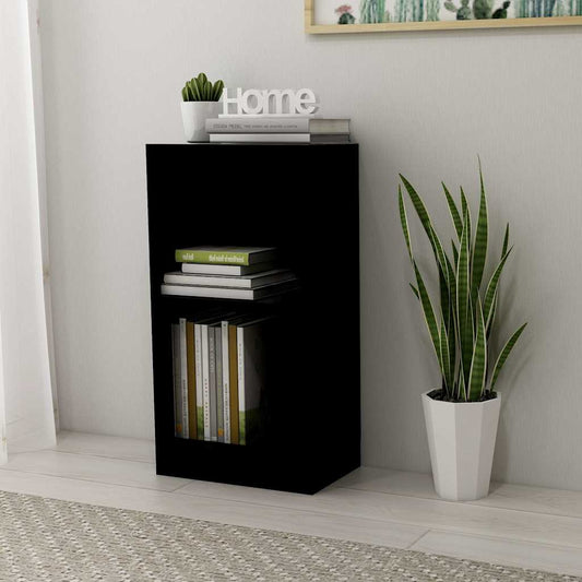 Bookcase Black 40x24x75 cm Engineered Wood