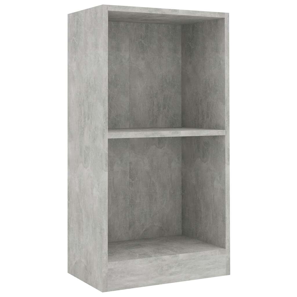 Bookcase Concrete Grey 40x24x75 cm Engineered Wood