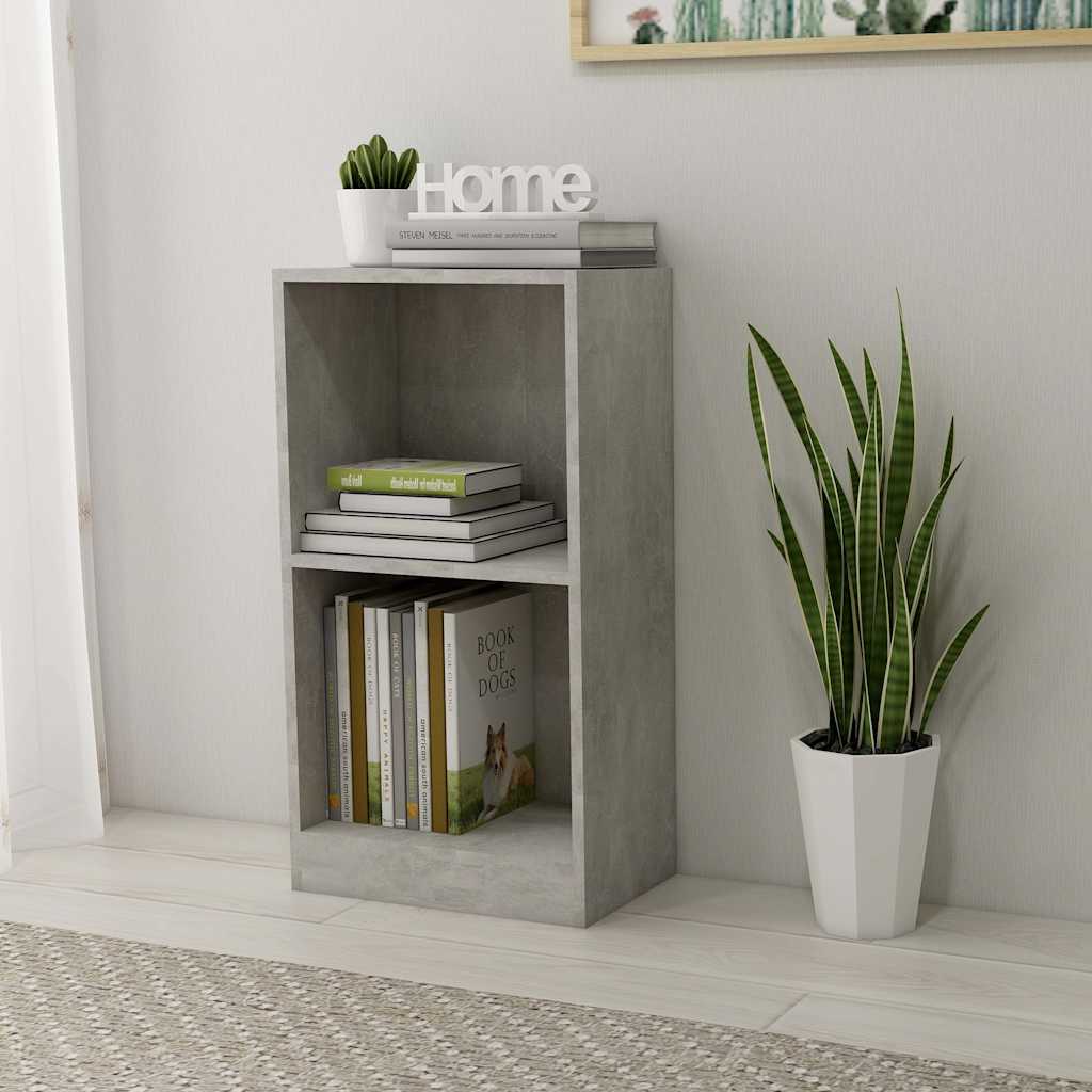 vidaXL Bookshelf Concrete Grey 40x24x75 cm Engineered Wood