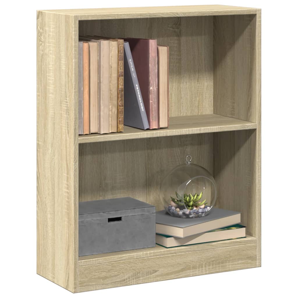 vidaXL Bookshelf Sonoma Oak 60x24x76 cm Engineered Wood