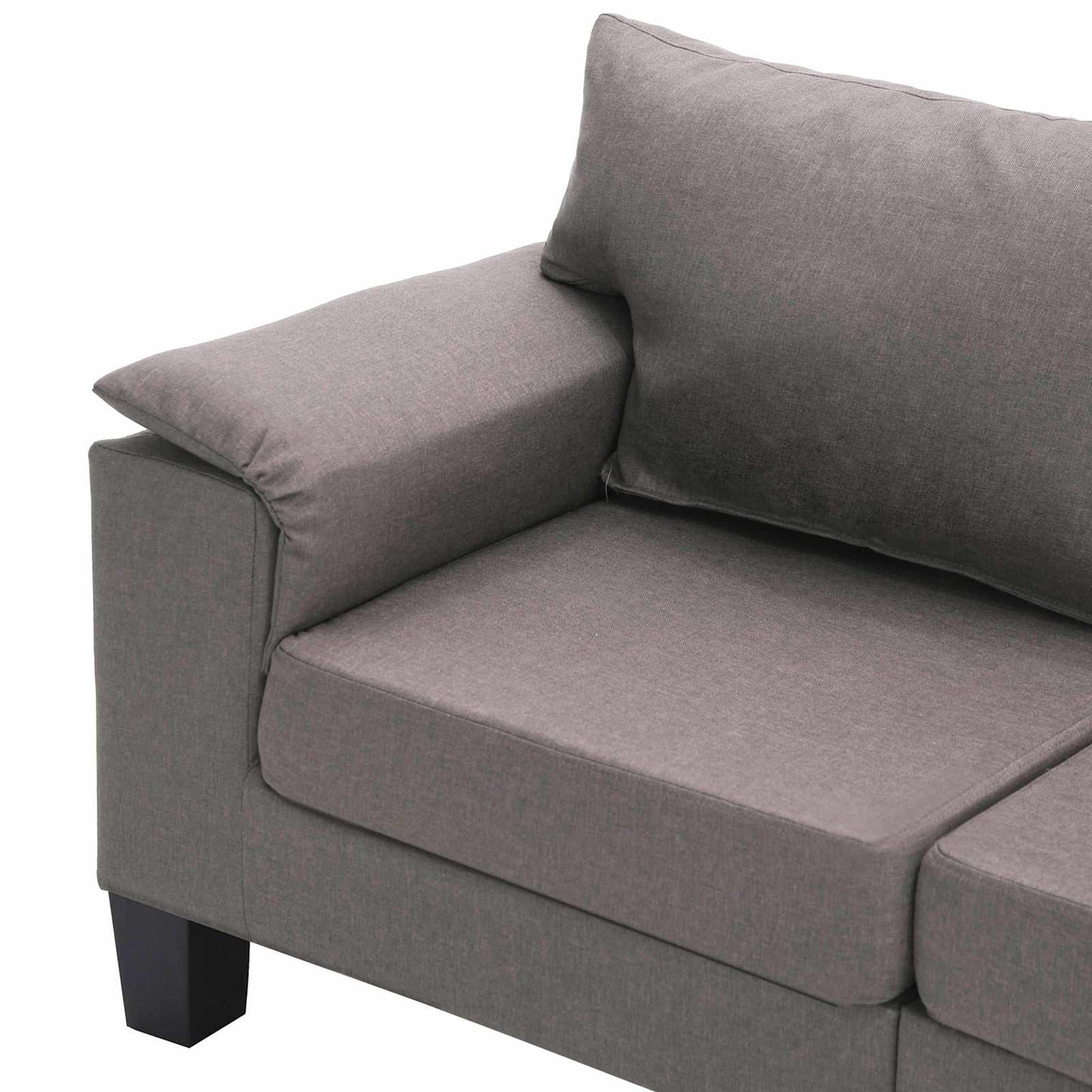 Sofa Taupe 4-Seater Fabric