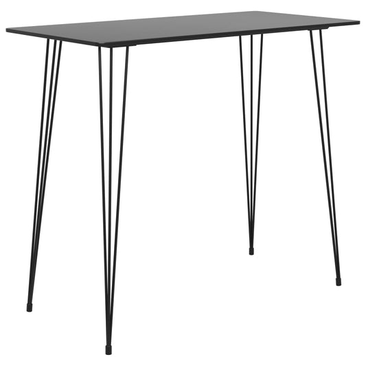 vidaXL Bar Table Black 120x60x105 cm