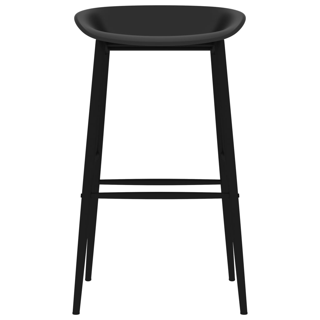 vidaXL Bar Chairs 2 pcs Black