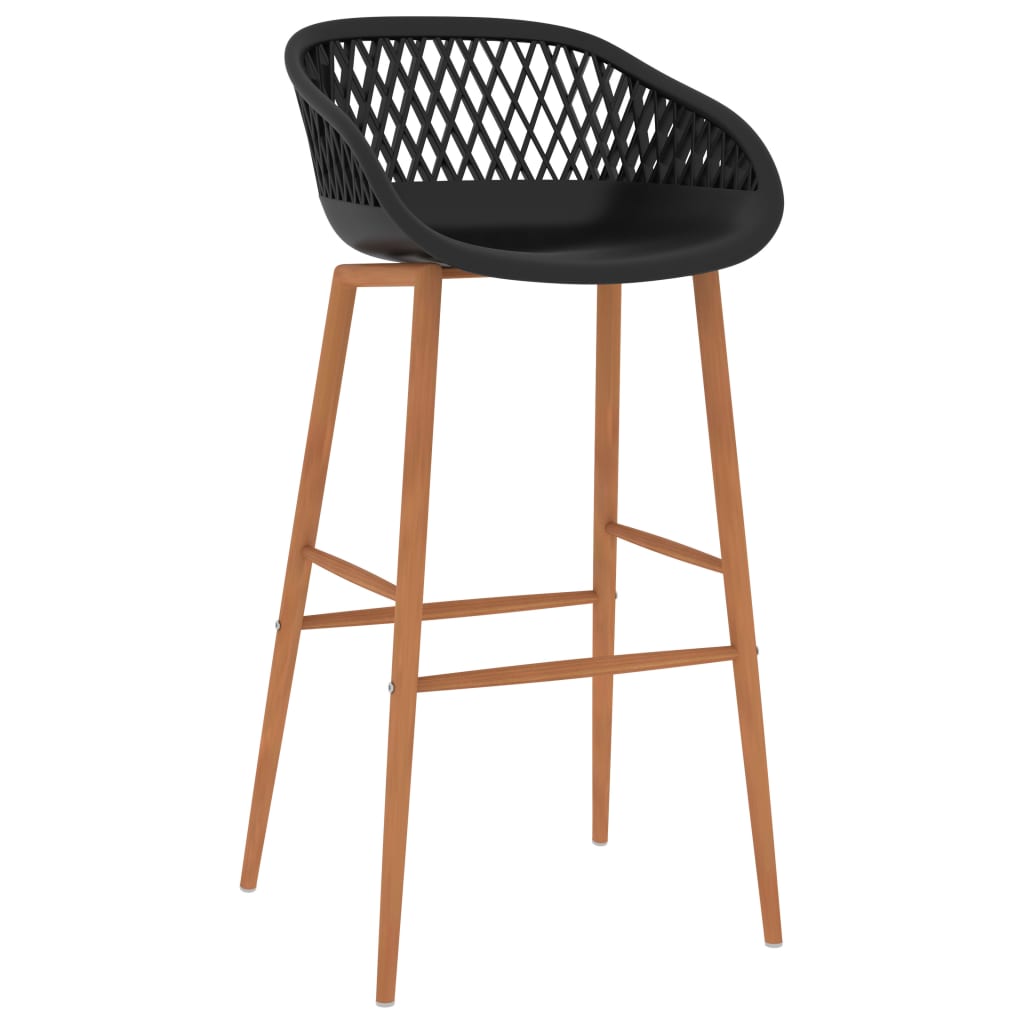 vidaXL Bar Chairs 4 pcs Black