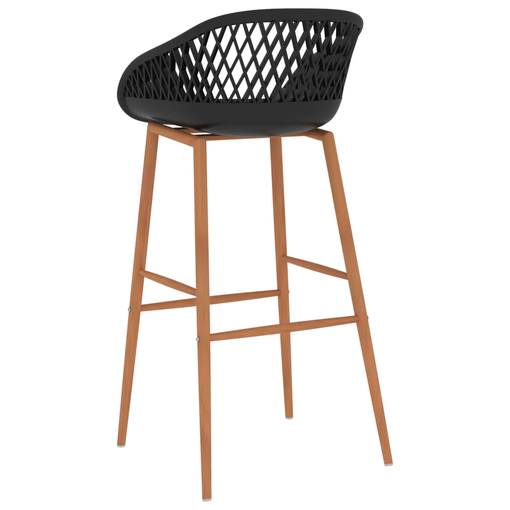 vidaXL Bar Chairs 4 pcs Black