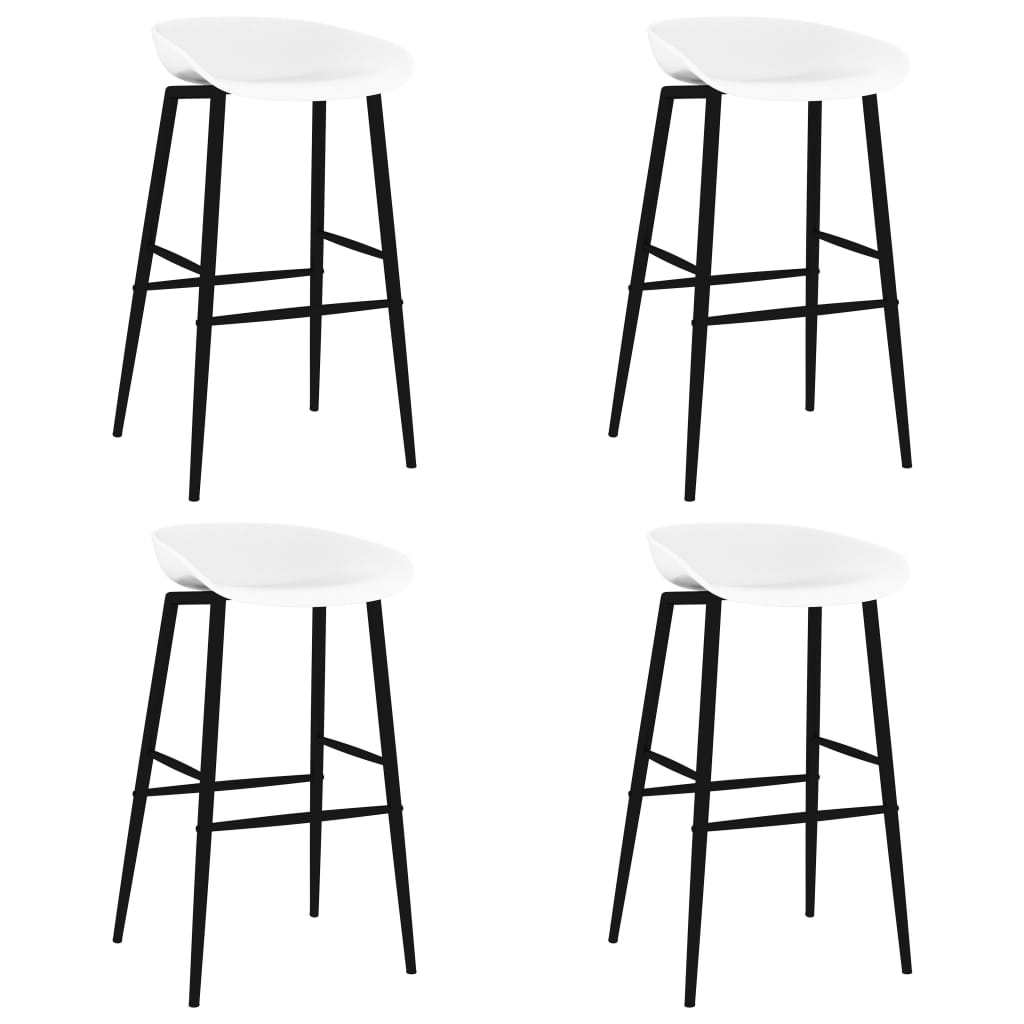 vidaXL Bar Chairs 4 pcs White