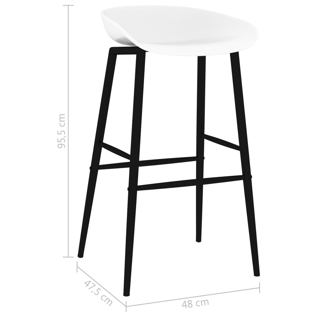 vidaXL Bar Chairs 4 pcs White