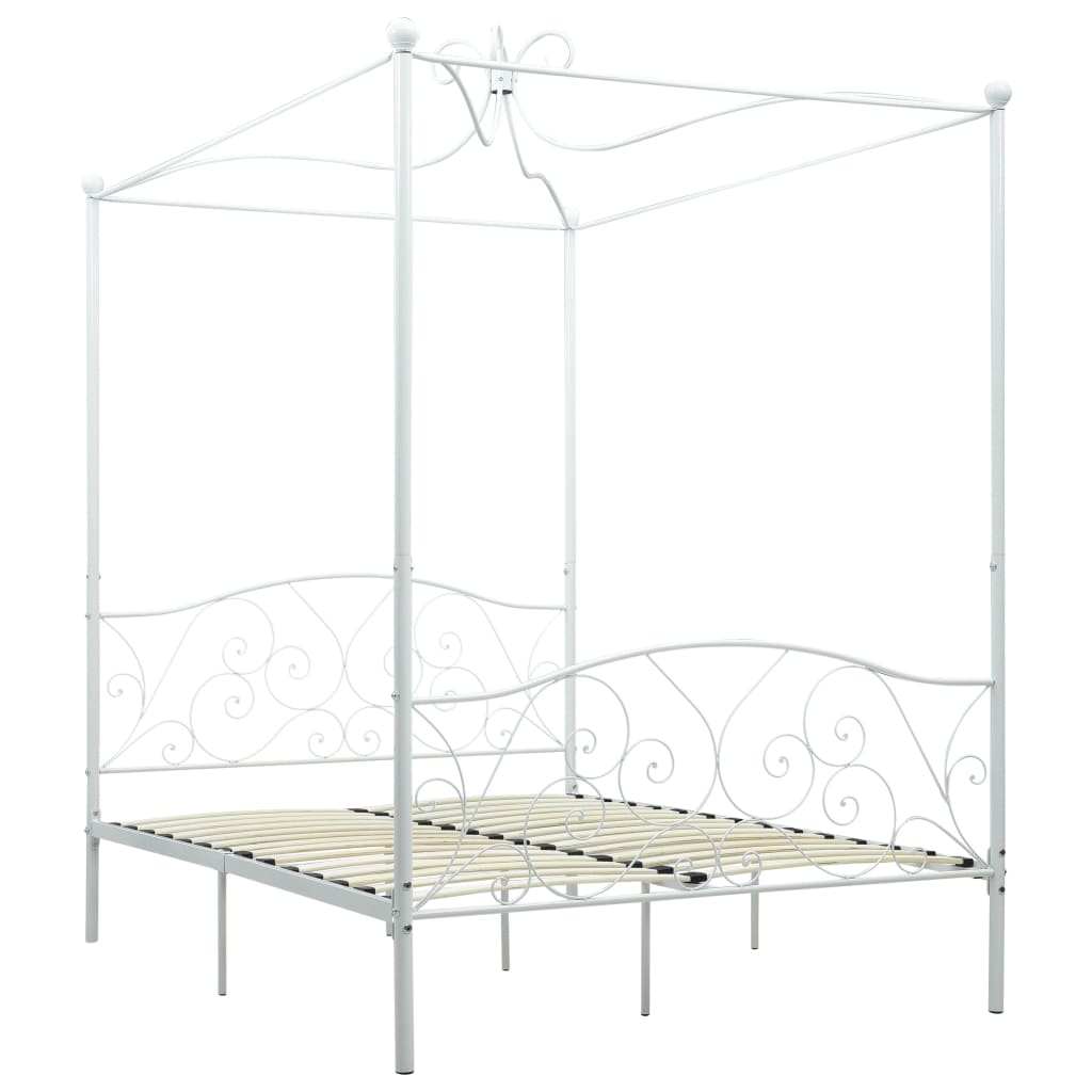 Bed Frame | White | Metal | Double | Classic/Traditional | Bed Frame