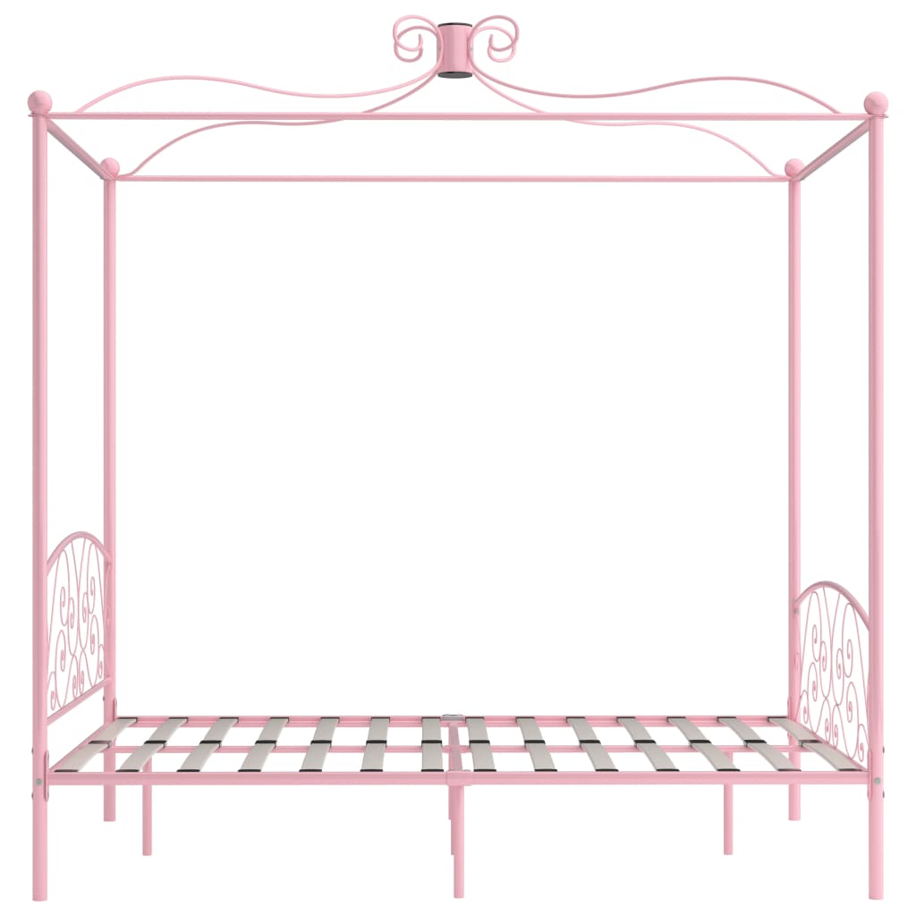 Bed Frame | Pink | Metal | 140x200 cm | Lovely Design | Bed Frame