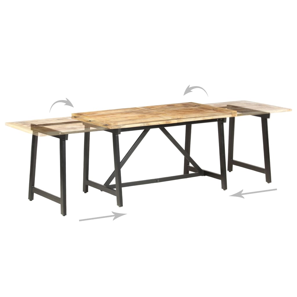 vidaXL Extendable Dining Table 280x80x75 cm Solid Mango Wood