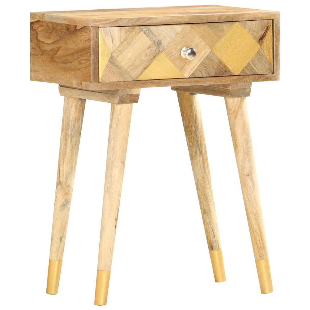 285857 vidaXL Bedside Cabinet 43x30x58 cm Solid Mango Wood