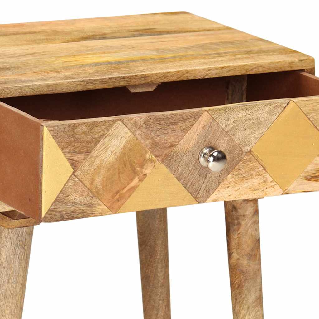 285857 vidaXL Bedside Cabinet 43x30x58 cm Solid Mango Wood