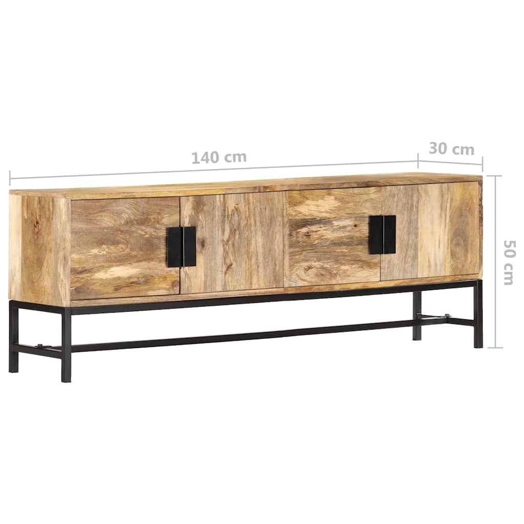 285863 vidaXL TV Cabinet 140x30x50 cm Solid Mango Wood
