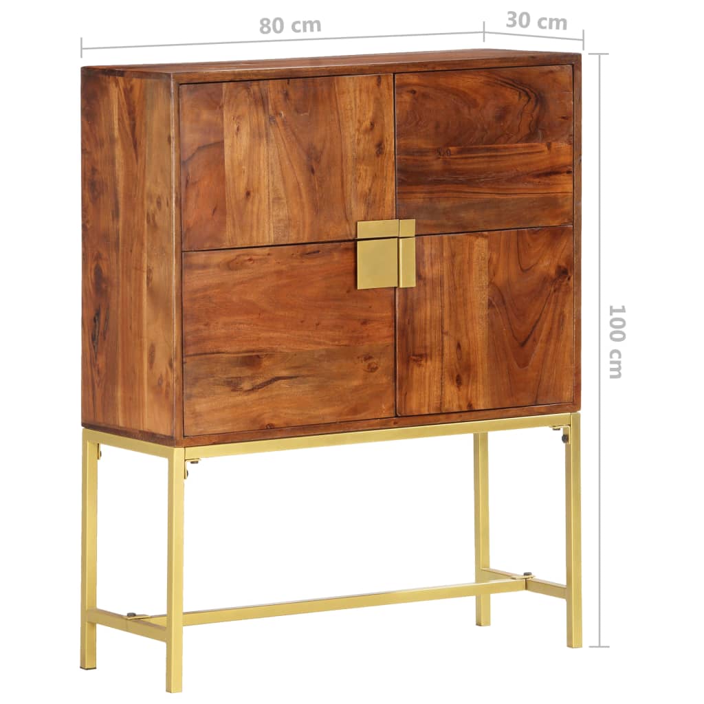 Highboard 80x30x100 cm Solid Acacia Wood