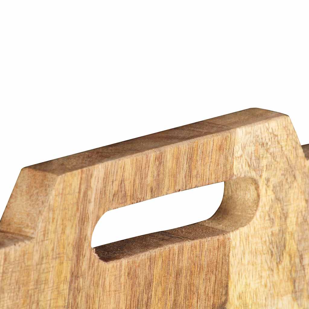 285878 vidaXL Wall-mounted Magazine Rack 33x10x67 cm Solid Rough Mango Wood