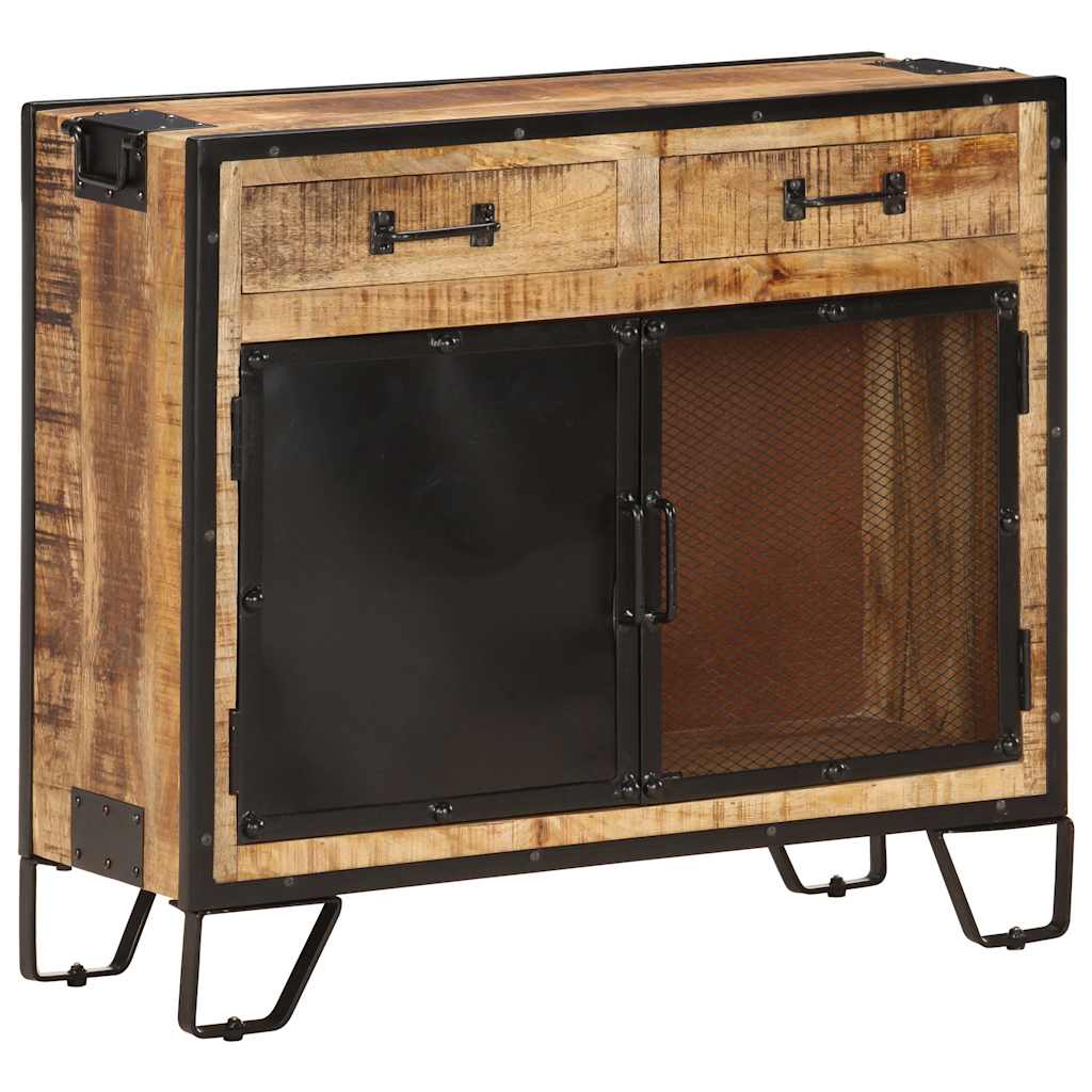 285893 vidaXL Sideboard 80x31x71 cm Solid Rough Mango Wood