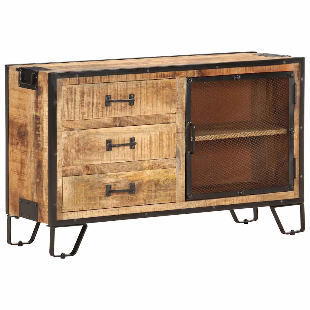 285894 vidaXL Sideboard 100x31x60 cm Solid Rough Mango Wood
