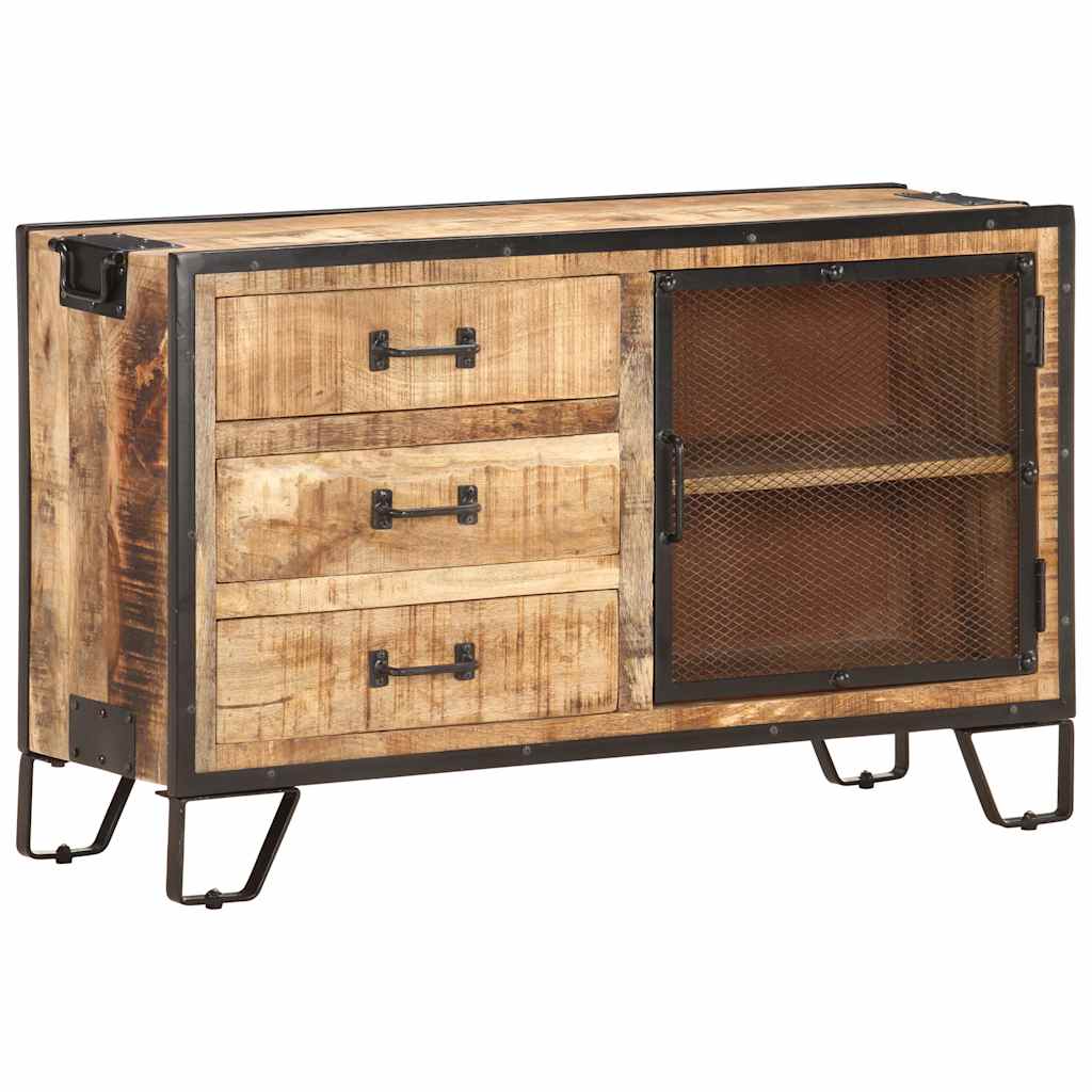 285894 vidaXL Sideboard 100x31x60 cm Solid Rough Mango Wood