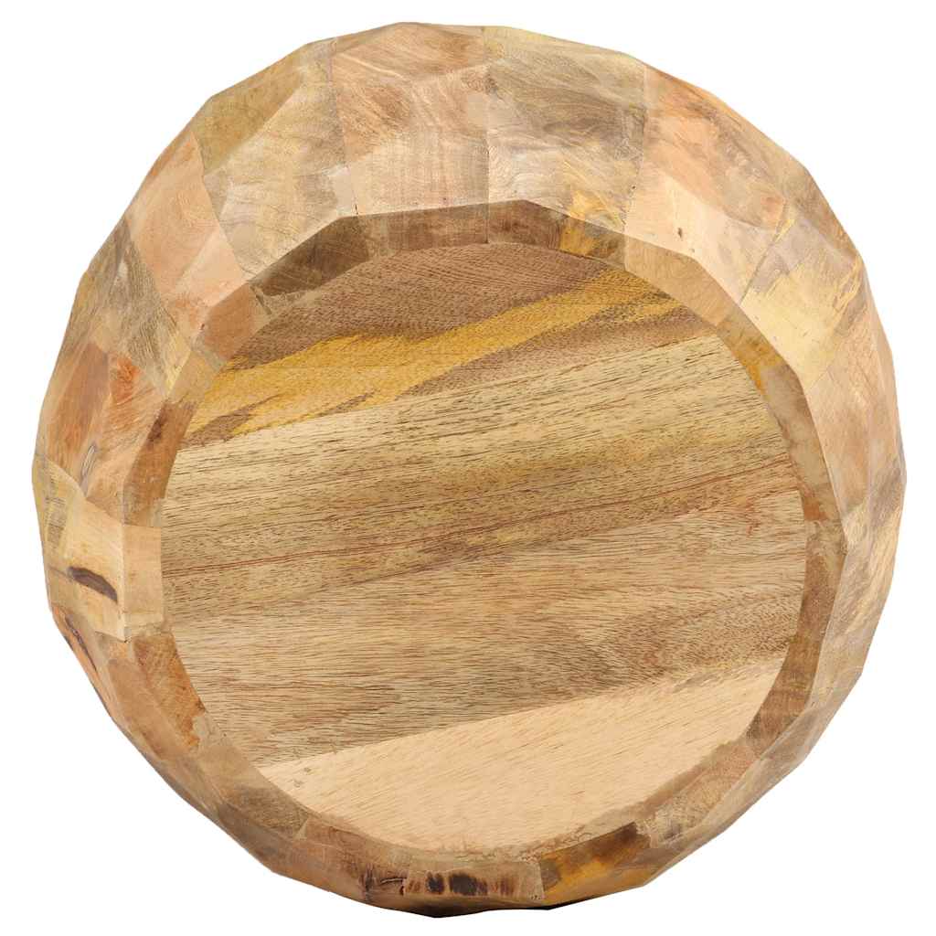Drum Stool | Brown with golden streaks | Solid mango wood | Medium