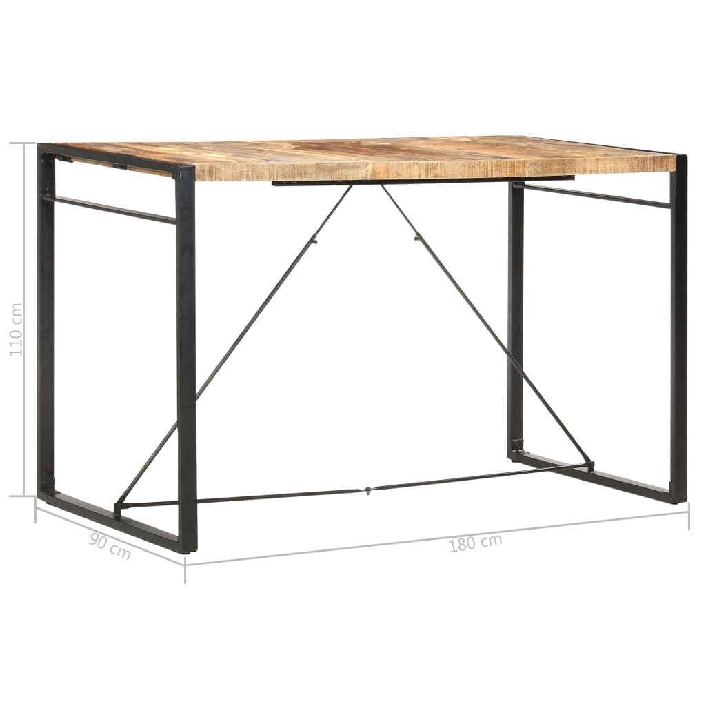 vidaXL Bar Table 180x90x110 cm Solid Mango Wood