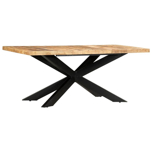 285963 vidaXL Dining Table 180x90x76 cm Solid Rough Mango Wood