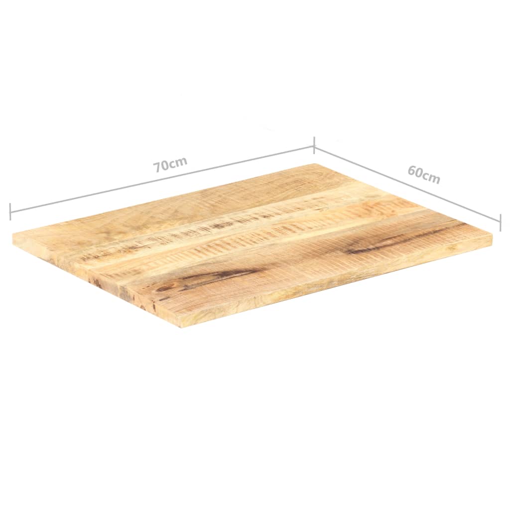 vidaXL Table Top Solid Mango Wood 25-27 mm 70x60 cm