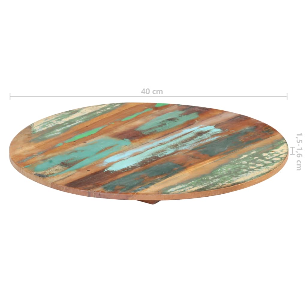 vidaXL Round Table Top 40 cm 15-16 mm Solid Reclaimed Wood