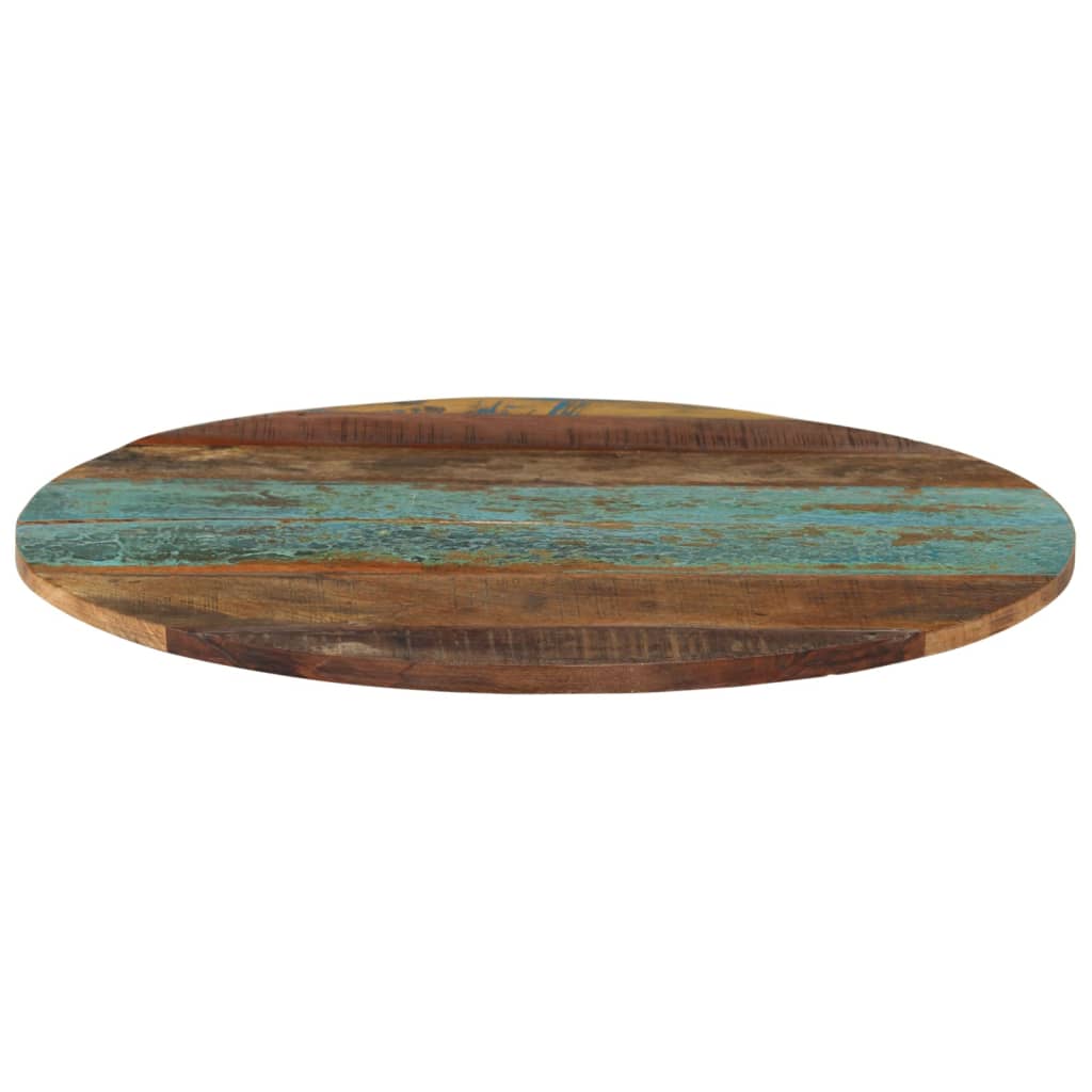 Round Table Top 60 cm 15-16 mm Solid Reclaimed Wood