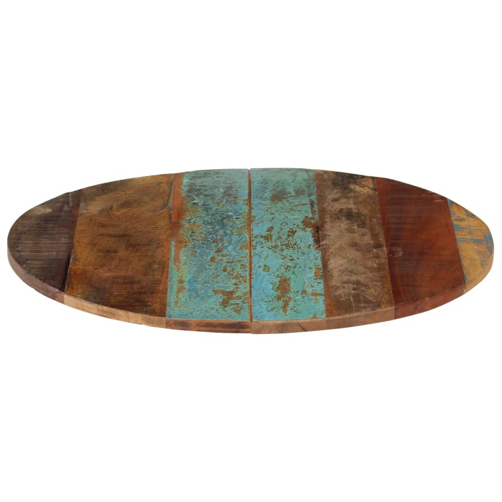 Round Table Top 60 cm 15-16 mm Solid Reclaimed Wood