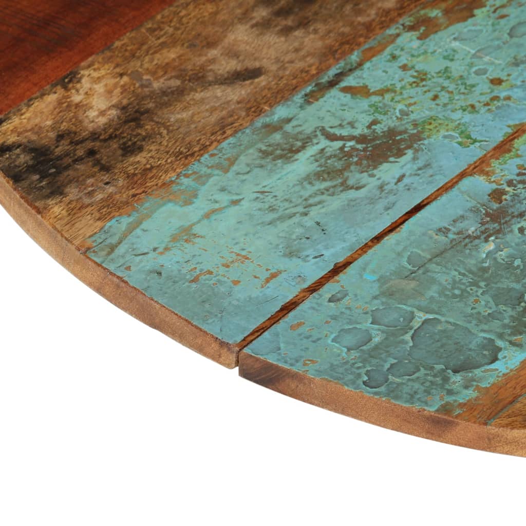 Round Table Top 60 cm 15-16 mm Solid Reclaimed Wood