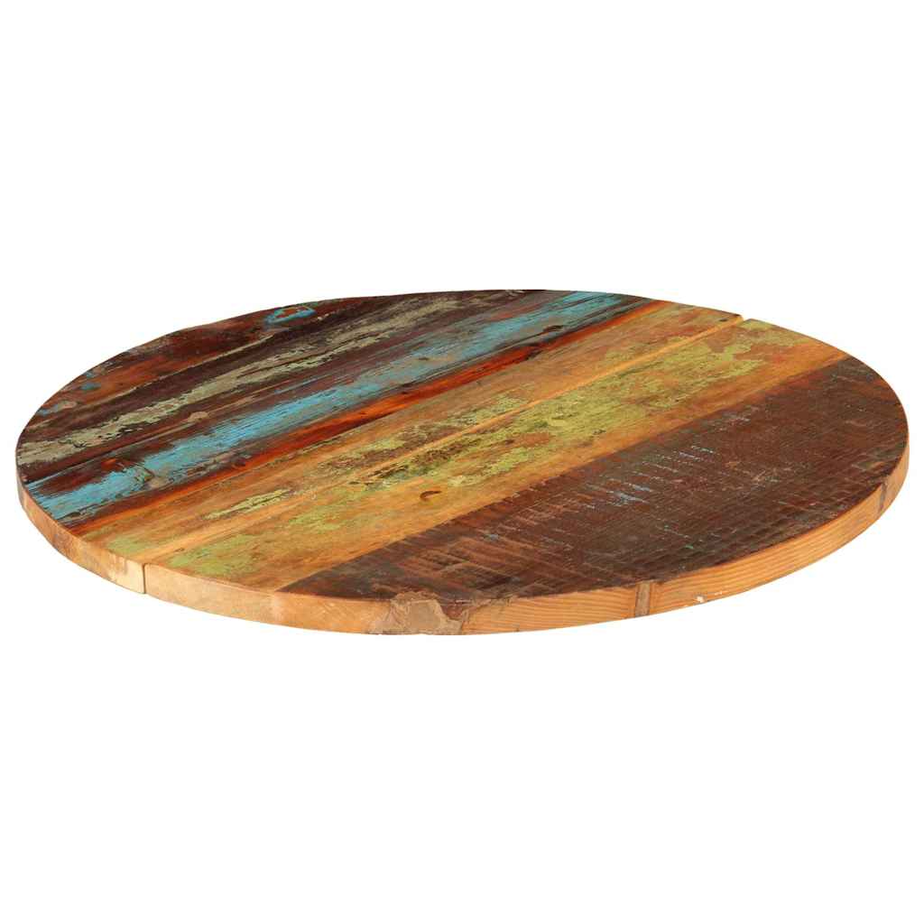 286038 vidaXL Round Table Top 60 cm 25-27 mm Solid Reclaimed Wood