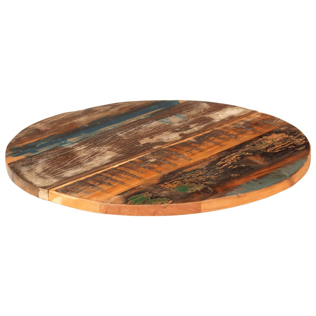 vidaXL Round Table Top 60 cm 25-27 mm Solid Reclaimed Wood