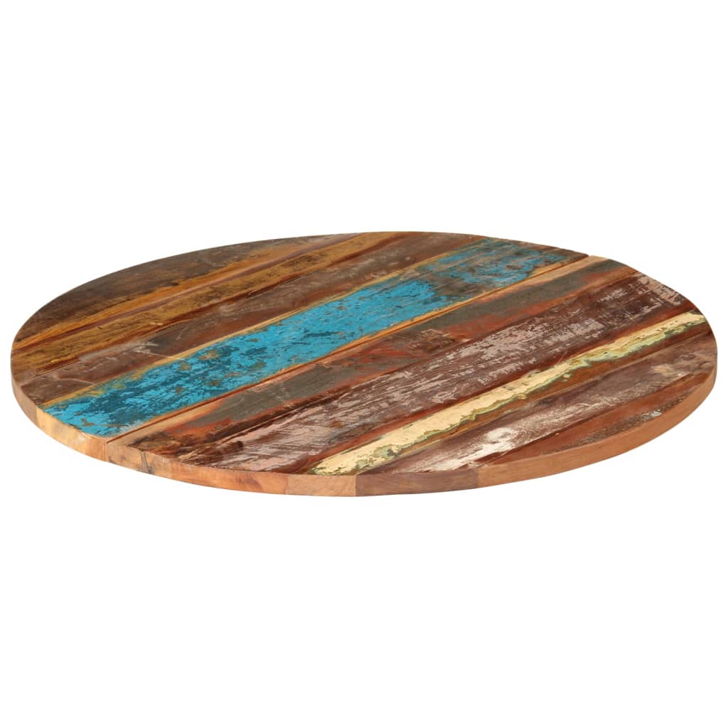 vidaXL Round Table Top 80 cm 25-27 mm Solid Reclaimed Wood