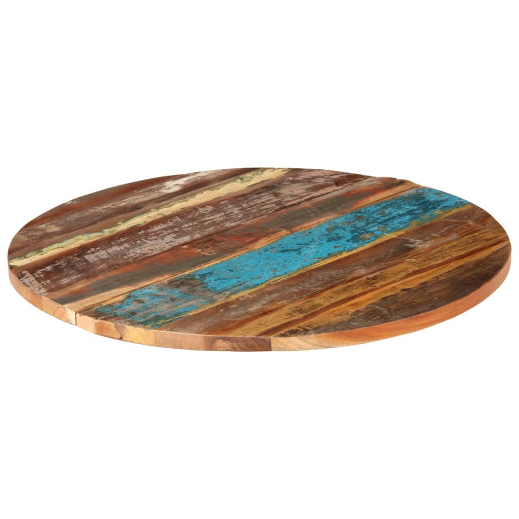 vidaXL Round Table Top 80 cm 25-27 mm Solid Reclaimed Wood