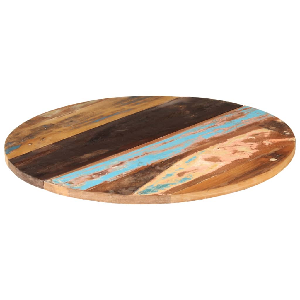 vidaXL Round Table Top 80 cm 25-27 mm Solid Reclaimed Wood