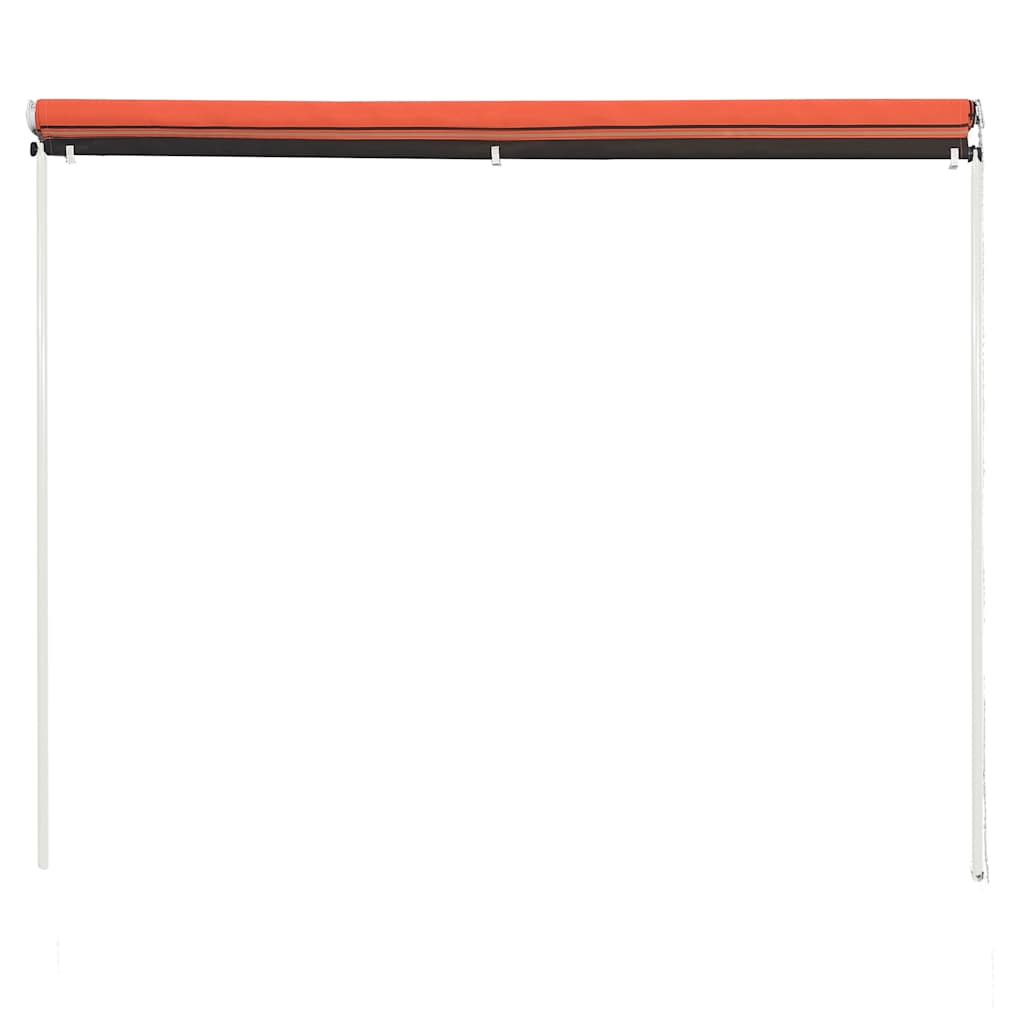 Retractable Awning 150x150 cm Orange and Brown