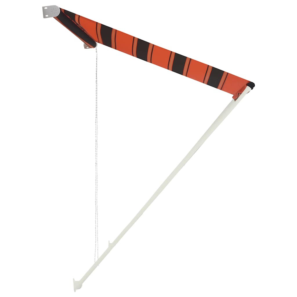 Retractable Awning 350x150 cm Orange and Brown