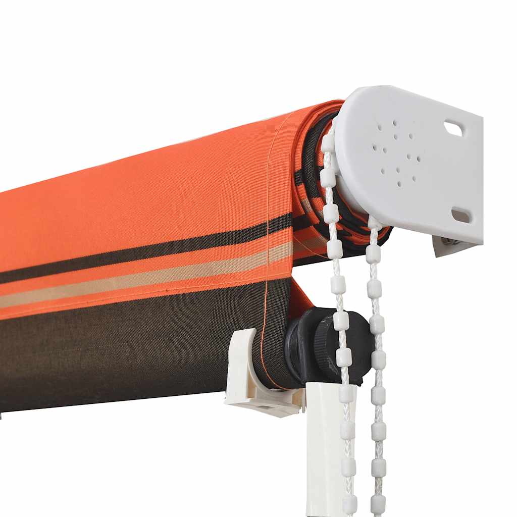 Retractable Awning 350x150 cm Orange and Brown
