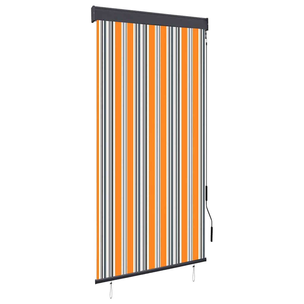 Outdoor Roller Blind 80x250 cm Yellow and Blue