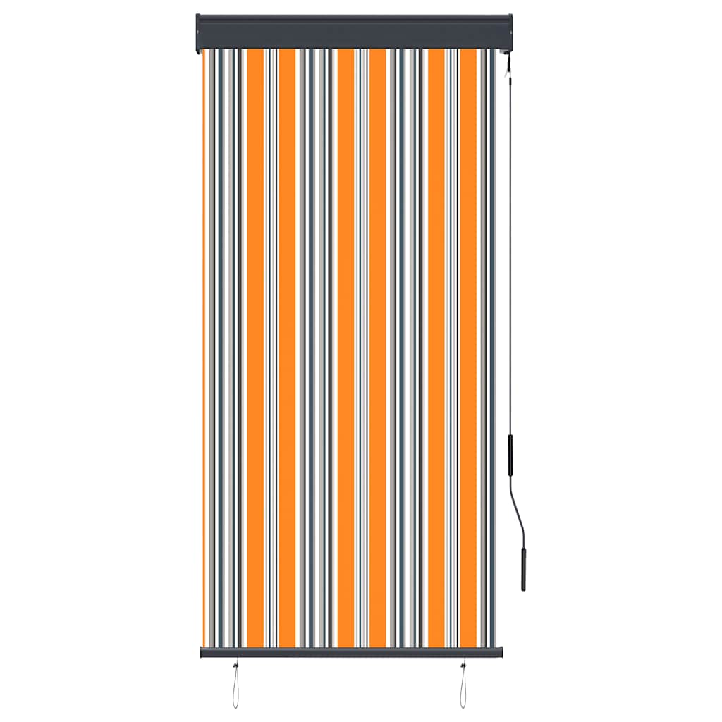 Outdoor Roller Blind 80x250 cm Yellow and Blue
